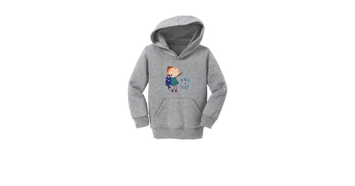 Peg + Cat Toddler Fleece Pullover Hooded Sweatshirt